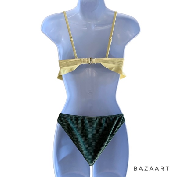 Xhilaration Yellow Bralette Bikini Top & Xhilaration Sage Green Bikini Bottom - Picture 5 of 7